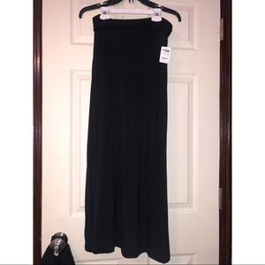 Black Cotton Charlotte Russe Maxi Skirt